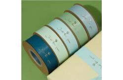 China Custom Polyester Ribbon Spool With 3D Gold Foil And Printed Logo supplier