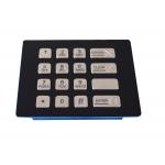 Customizable vandal proof keypad backlit , metal numeric keypad salt fog proof
