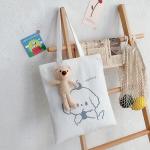 Eco Custom Fashion Cotton Shopping Totes For Promotional With Bear Pendant for sale