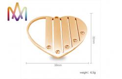 China 7.7g Fadeless Engravable Blank Heart Shape Pendant supplier