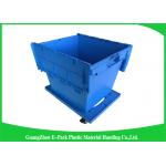 60L Large Plastic Storage Boxes With Lids , Plastic Shipping Containers With Attached Lids for sale