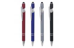 China Classical Touchscreen Metal Press Ballpoint Pen Click Stylus Tip Aluminium Ball Pen supplier
