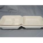 8 9 3 Compartment Biodegradable Food Boxes Bagasse Hinged Container for sale