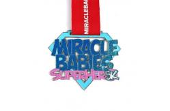 China Specialty Soft Enamel Shining Glitter Medal With Ribbon Coated With A Clear supplier