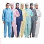 ESD Lab Jacket Anti Static Pants Polyester Fiber For Electronic Workshop for sale