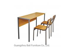 China Wooden Classroom Table Chair Set For Study Students PVC Cover Edge supplier