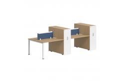 China Factory Wholesale Wooden Modular Office Wood Linear Workstation With Cabinet supplier