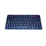 Illuminated IP65 ruggedized silicone rubber 83 keys keyboard for military computer for sale