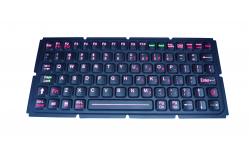 China Illuminated IP65 ruggedized silicone rubber 83 keys keyboard for military computer supplier