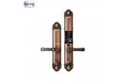 China Red Bronze Automatic Fingerprint Door Lock Zinc Alloy App Door Lock supplier