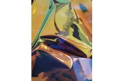 China Polychrome Cosmetic Bag Transparent Holographic Fabric supplier