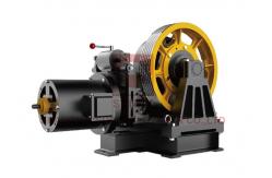 China Diameter 610mm With Three Phase Elevator Geared Traction Machine Elevator Parts supplier
