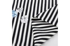 China Hard-Wearing And Breathable Environmental Striped Knit Fabric For T-Shirt supplier