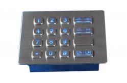 China Durable16 keys backlit brushed steel numeric keypad with USB electronic controller supplier