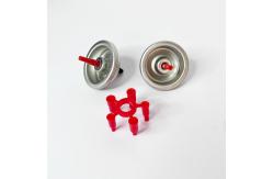 China Metal & Plastic Gas Refill Valve with Red Plastic Butane Gas Stem supplier