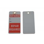 Repair Cardstock Plastic Safety Tag Height 5 3/4 In Width 3 In White for sale