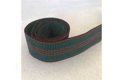 China High Elasticity Webbing Straps For Lawn Chairs Blue With 5 Red Lines supplier