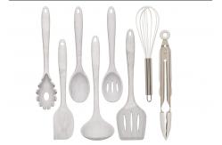China Multipurpose 8 Piece Kitchen Utensil Set , Antiodor Silicone Utensils Kitchen Set supplier