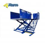 1000kg Capacity Hydraulic Driven Scissor Lift Working Platform with Attached Stair and Close Height of 350mm for sale