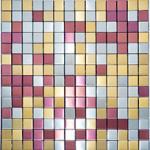 Metal Mosaic Backsplash Wall Tile Stainless Steel Brushed Mesh for sale