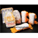 2 Colors Gravure Printing Frosted CPE Drawstring Packaging Bags Drawstring Travel Pouch for sale