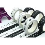 Black White 65g Masking Washi Tape For Beautification for sale