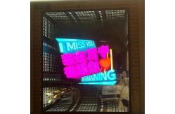China Modern Art Design Stainless Steel LED Mirror with Unlimited RGB Glow Customization supplier