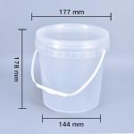 Transparent Multifunctional 3L Set Packing Plastic Bucket with Lid and Sealing Strip