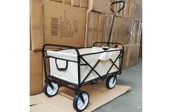 China Pvc Wheels Camping Wagon Cart Foldable Luggage Trolley With Single Handle And Cloth supplier