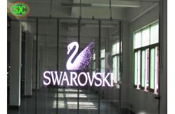 China 93% Transparent TL19.23 LED Video Advertising Screen , Light weight transparent led display supplier