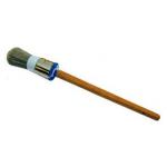 Hollow Chip Round Chalk Paint Brush Polyester Filament Lacquered Wood Handle for sale