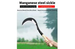 China Rice Long Handle Steel Harvesting Sickle Farming Sickle Tool Quenching 9.6 Inch supplier