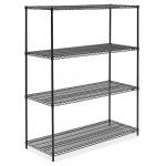 Black Office Storage Display Rack Freestanding Organizer Metal Shelving 36W X 14D for sale