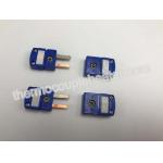 Type T Miniature Male And Female Connectors With Nickel - Plated Iron Materials , Blue Color for sale