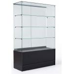 Free Standing Glass Display Cabinet For Crystals Providing Maximum Exposure for sale