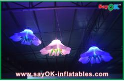 China Purple / Green GIant Inflatable Lighting Decoration Led Inflatable Lighting Flower supplier