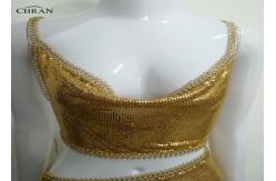 China Decorative 4mm Sequin Mesh Fabric Fashionable Non Flammable Table Cloth supplier