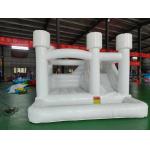 Commercial White Inflatable Bouncer Castle with Slide 0.55mmPVC for sale