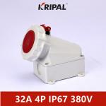 Dampproof 3h IP67 32A 4 Pin Plug Socket For Refrigerated Container for sale