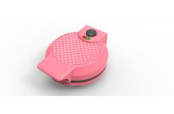 China Pink 700W Heart Shaped Waffle Maker Grill With Temperature Control Knob supplier