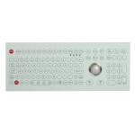 108 Keys Durable Flat Industrial Membrane Keyboard With Laser Trackball for sale