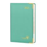 Green ODM A5 Planner 2023 Daily Schedule Sponge Filled Hardcover Monthly Tabs for sale