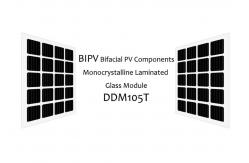 China Monocrystalline Bifacial BIPV Solar Panels Self Cleaning Coated Glass For Roof supplier