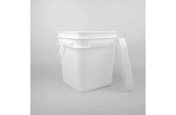 China 1.2 Kg Square Plastic Bucket Impact Resistant with Handle Included supplier