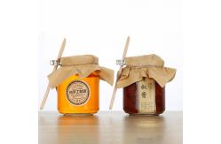 China 250ml Small Glass Canning Jars , Recycled Glass Jars With Wooden Spoon supplier