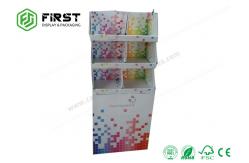 China Carton Floor POP Cardboard Paper Shelf Display Stand Custom Logo Printed supplier