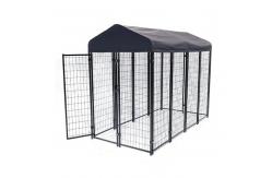 China 4x8x6 ft Outdoor Large Galvanized Welded Wire Dog Kennel With Cover supplier