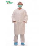 Breathable Tyvek Disposable Lab Coats With Shirt Collar for sale