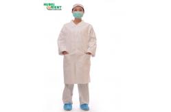 China Breathable Tyvek Disposable Lab Coats With Shirt Collar supplier