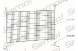 China Black PVC Coated Temporary Construction Fence 2.9m Canada Temporary Fence supplier